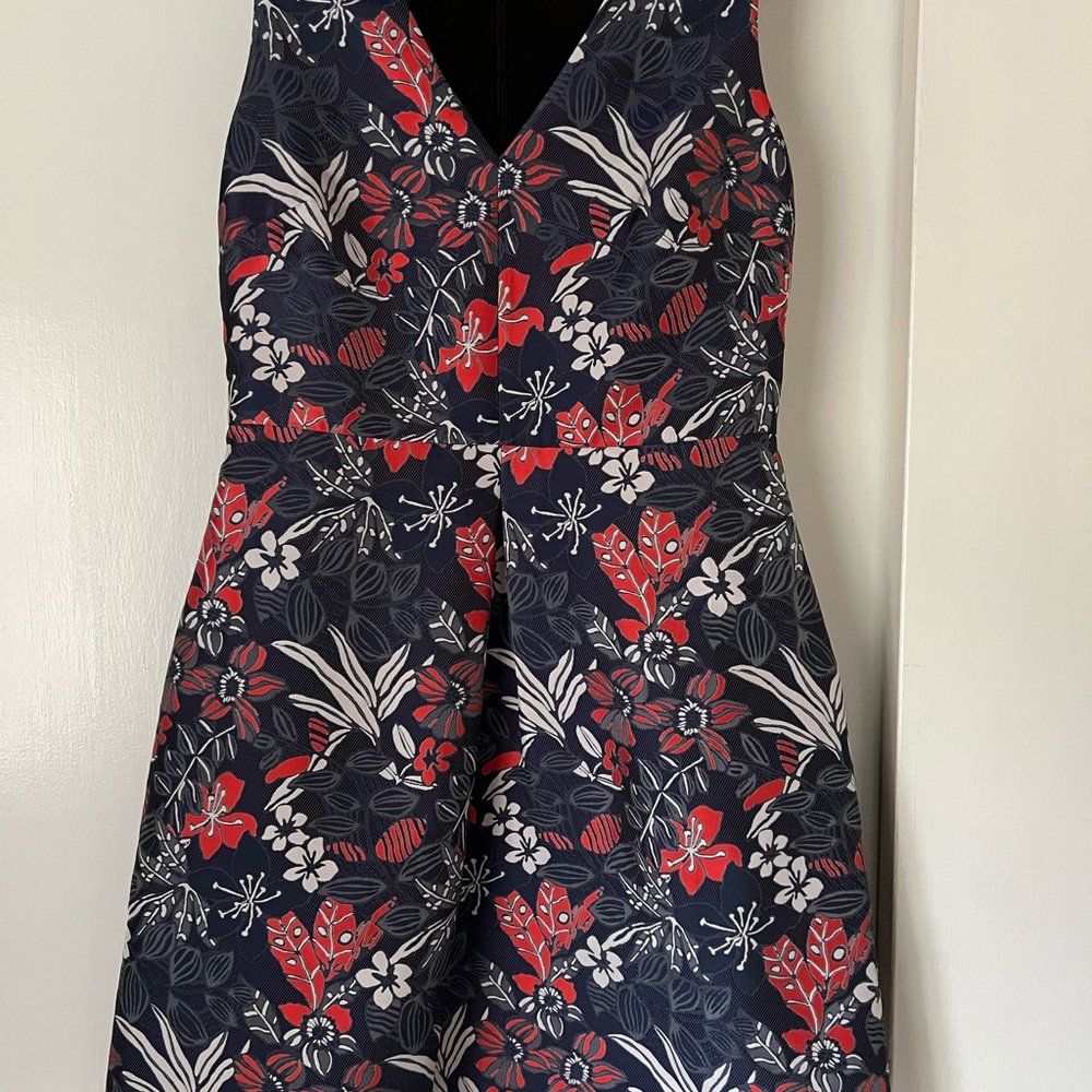 Vibrant Floral V-Neck Dress